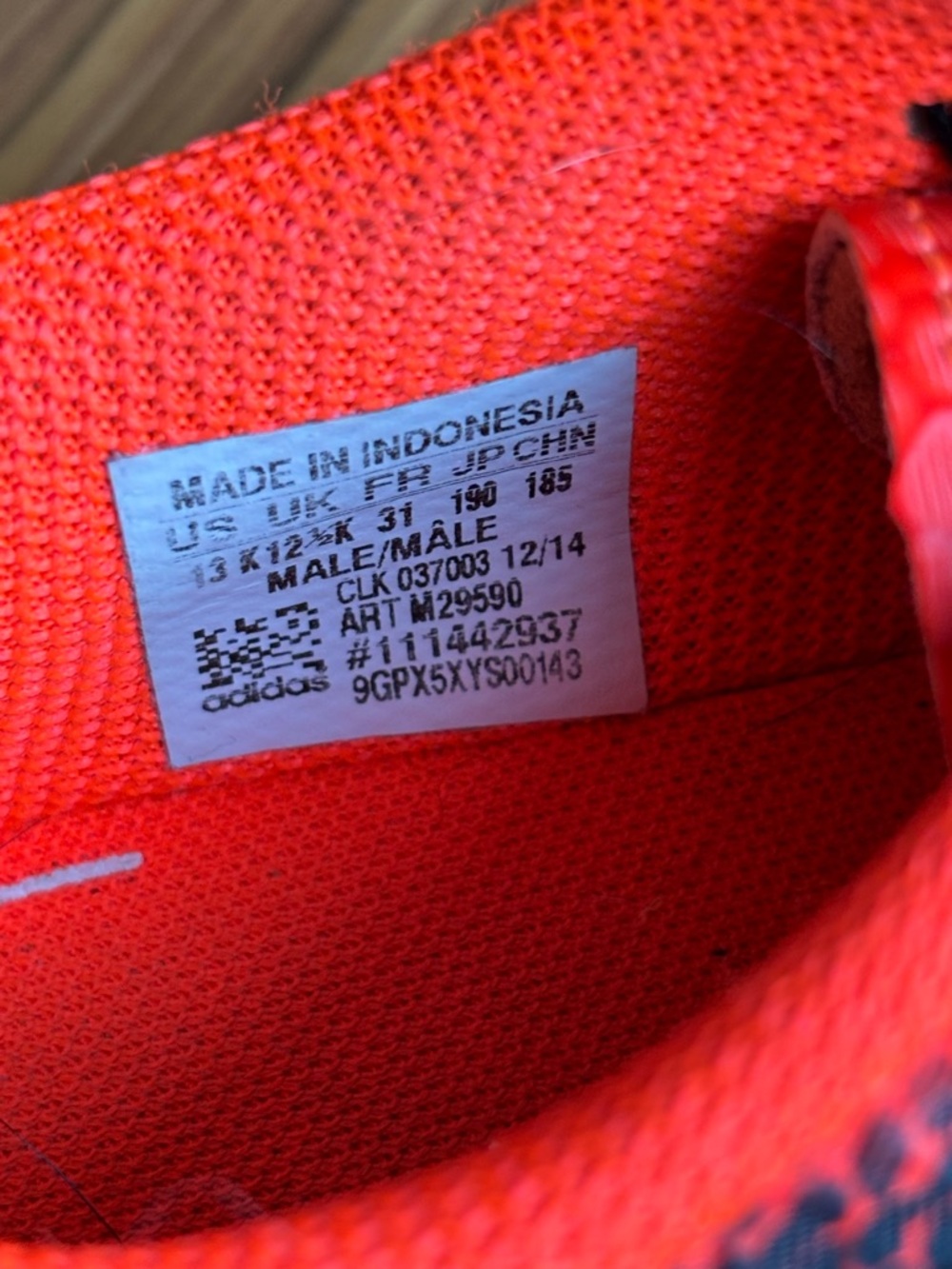 adidas Kids Red and Black Soccer Cleats - Picture 5 of 5